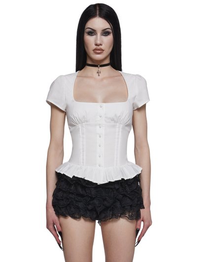 Dolls Kill Shadow Seduction Poplin Blouse
