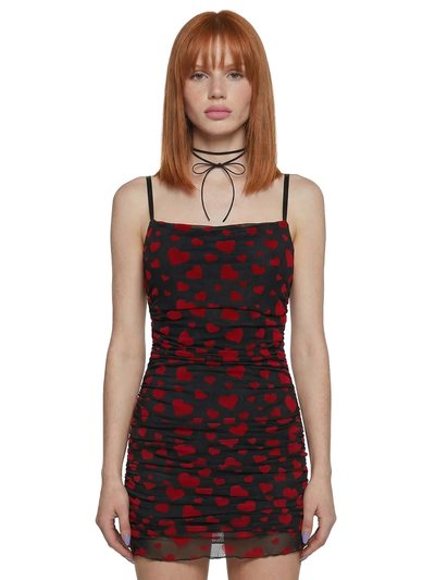 Dolls Kill Noir Rise And Fall Mesh Dress