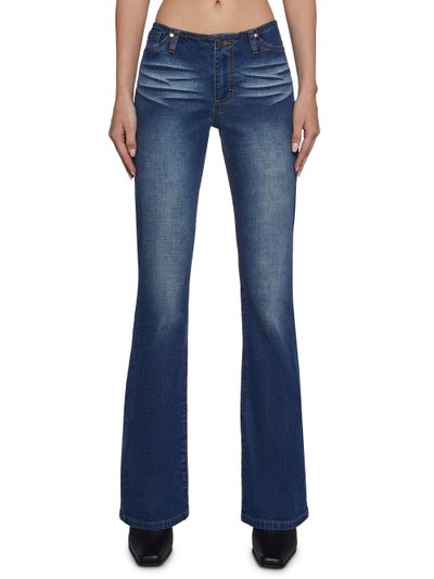 Dolls Kill Elle Low Rise Jeans - Light Blue