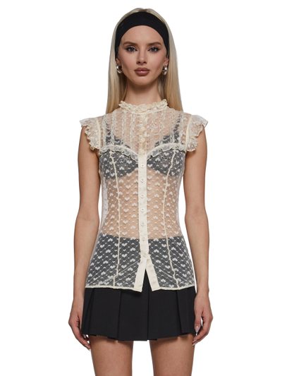Dolls Kill Stay Daring Ruffled Blouse