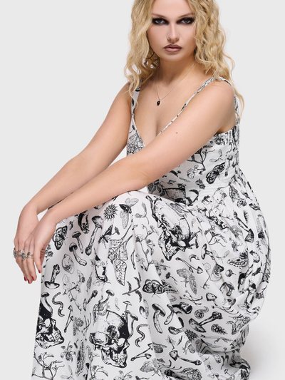 Killstar Junniper Maxi Dress [WHITE/BLACK]