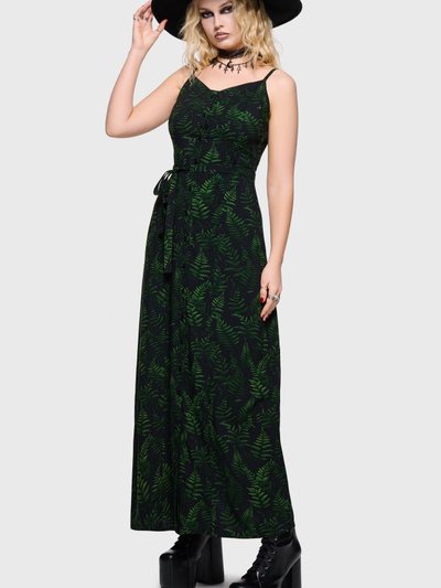 Killstar Cottage Chorus Maxi Dress [BLACK/GREEN]