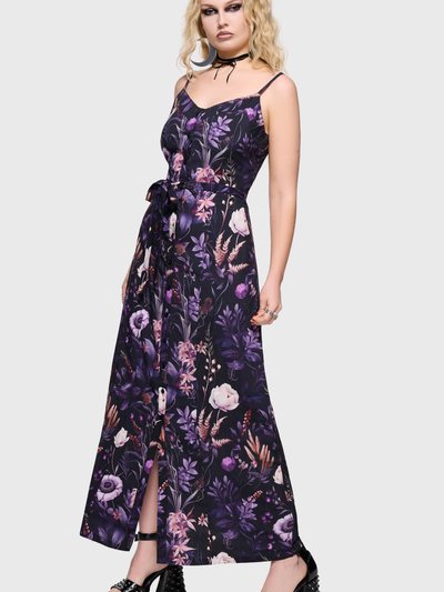 Killstar Cottage Chorus Maxi Dress [BLACK/PURPLE]