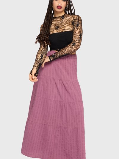 Killstar Gaia Adorned Textured Maxi Skirt