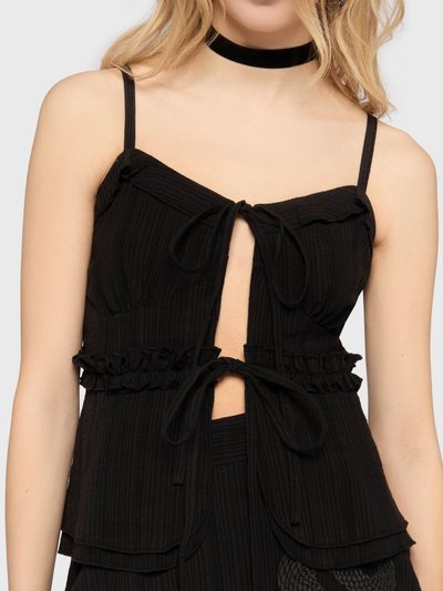 Killstar Gaia Adorned Tie Front Vest Top