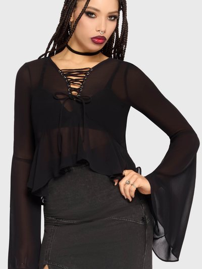 Killstar Gaia Adorned Long Sleeve Top