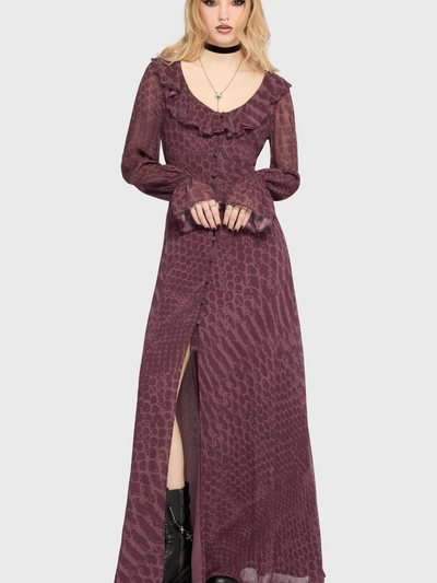 Killstar Gaia Adorned Ruffle Maxi Dress