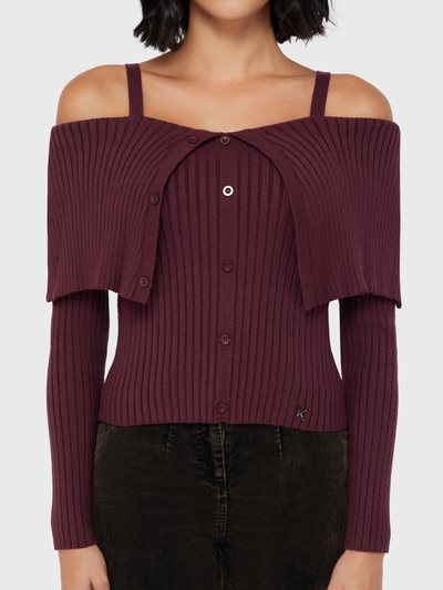 Killstar Dusk Empress Knit Top [Purple]