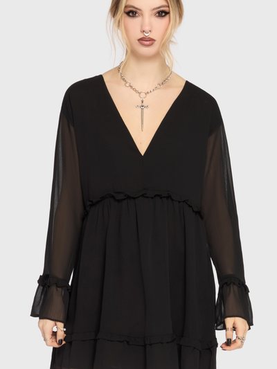 Killstar Seraph In Ash Mini Dress [BLACK]