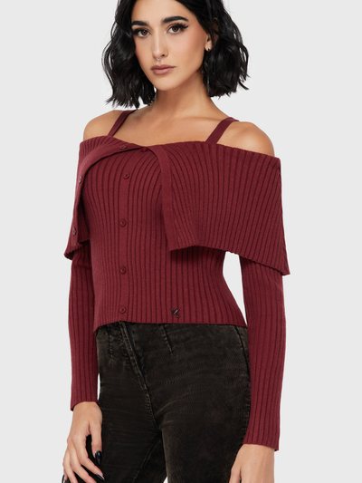 Killstar Dusk Empress Knit Top [Red]