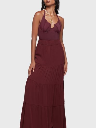 Killstar Thursday's Woe Maxi Skirt [Burgundy]