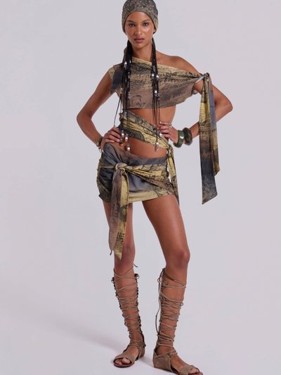Jaded London Calia Asymmetric Mini Skirt