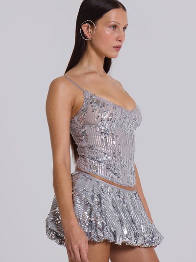 Jaded London Cosmic Sequin Puffball Micro Skirt