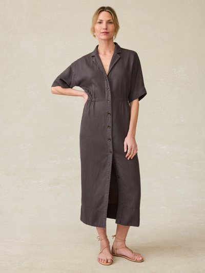 Faherty Topanga Drape Shirtdress - Washed Black