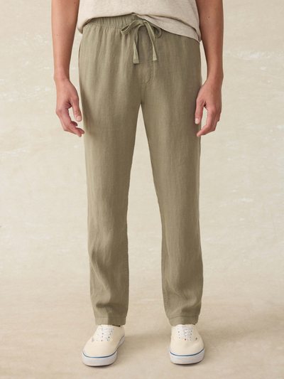 Faherty Linen Drawstring Pant - Canyon Olive