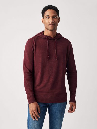 Faherty Sunwashed Midweight Organic Hoodie - Vineyard Wine