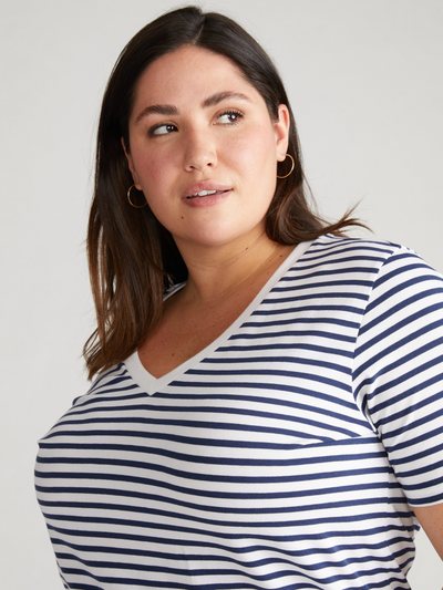 Universal Standard V Rex - White/Cenote Stripe