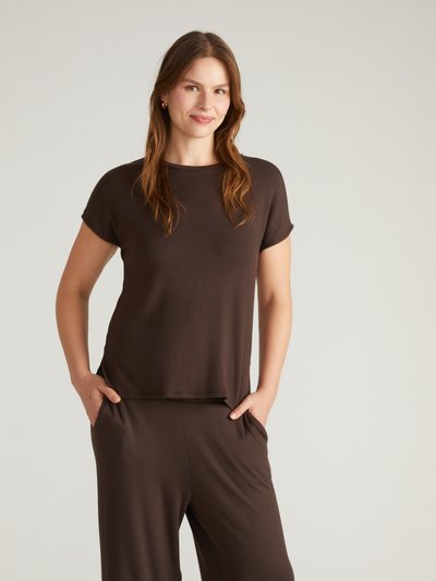 Universal Standard TravelKnit Relaxed Tee - Espresso
