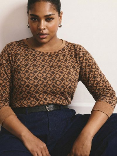 Universal Standard Long Sleeve Tee Rex - Brown Hacienda Print