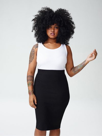 Universal Standard Petite Danube Jersey Skirt - Black