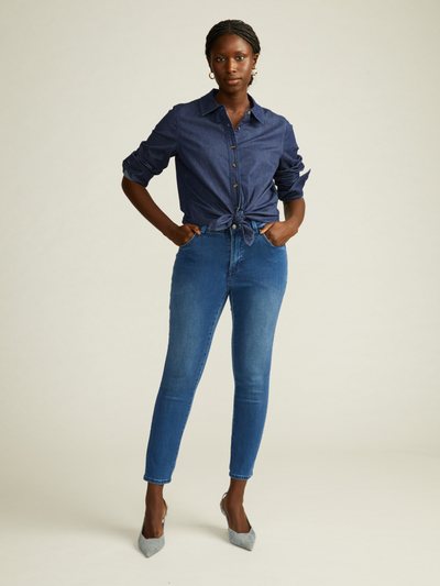 Universal Standard Seine High Rise Skinny Jeans 27 Inch - Odeon Blue