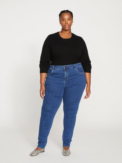 Universal Standard Seine High Rise Skinny Jeans 32 Inch - Odeon Blue