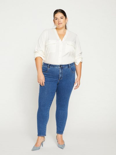 Universal Standard Seine Mid Rise Skinny Jeans 27 Inch - Odeon Blue