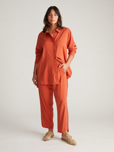 Universal Standard Cooling Stretch Cupro Pants - Warm Russet