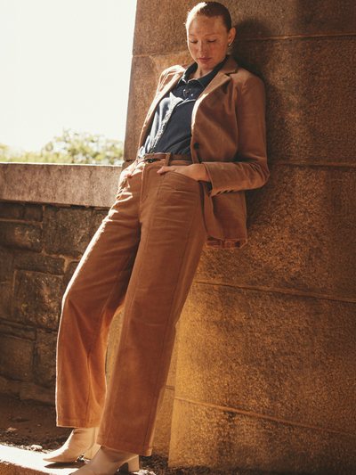 Universal Standard Camila Wide Leg Corduroy Pants - Classic Camel