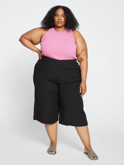 Universal Standard Elvo Double Luxe Culottes - Black