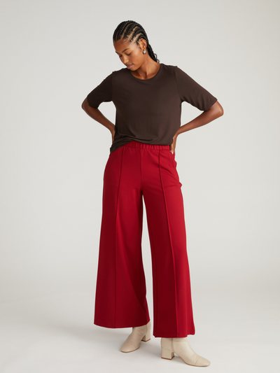 Universal Standard Lily Liquid Jersey Crew Neck Stovepipe Tee - Espresso