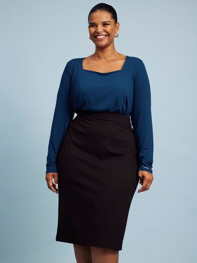 Universal Standard Agatha Liquid Jersey Top - Deep Teal