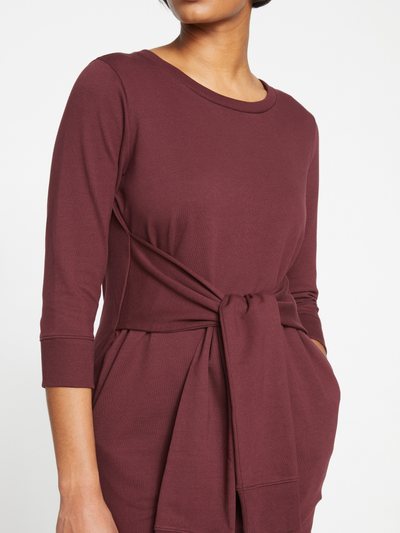Universal Standard Misa Tie Sweatshirt Dress - Black Cherry