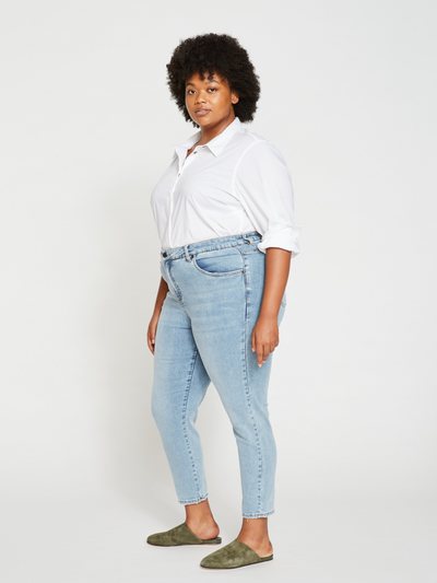 Universal Standard Seine High Rise Skinny Jeans 27 Inch - Distressed Light Blue