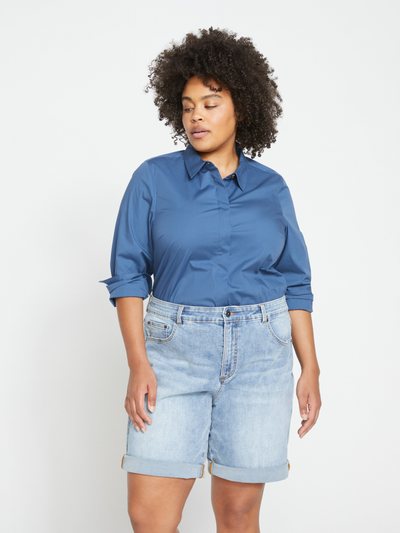 Universal Standard Bae Denim Shorts - New Wave Blue