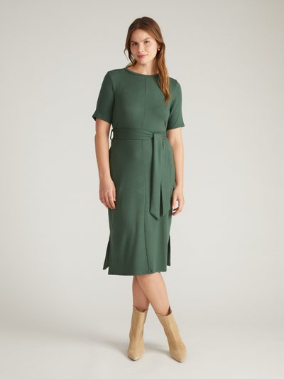 Universal Standard TravelKnit Belted Dress - Conifer