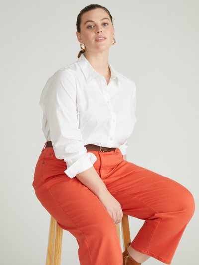 Universal Standard Bae Boyfriend Crop Jeans - Coral Reef