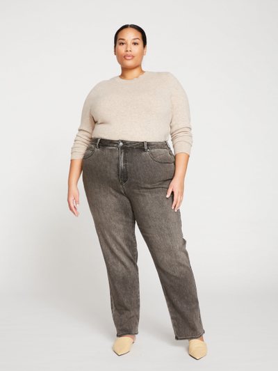 Universal Standard Donna High Rise Curve Straight Leg Jeans 32 Inch - Stonewash Black