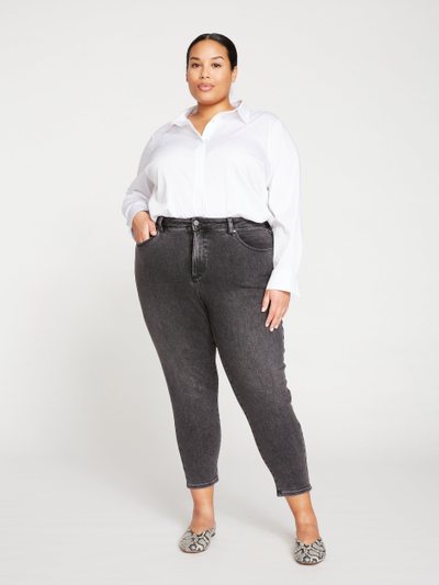 Universal Standard Joni High Rise Curve Slim Leg Jeans 27 Inch - Soft Black