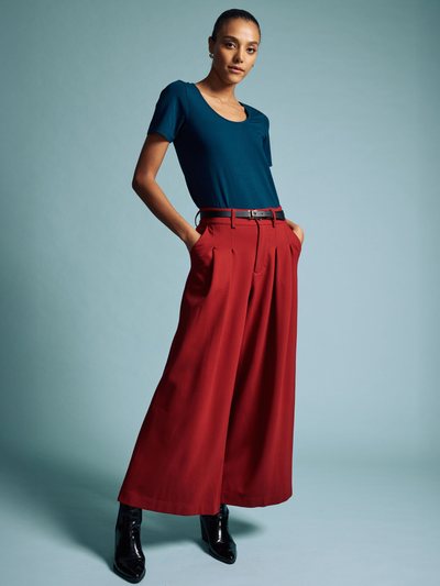 Universal Standard Palais Wide Leg Ponte Pants - Garnet
