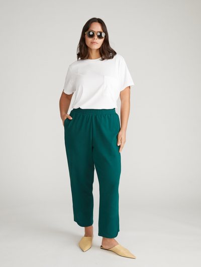 Universal Standard Varsity French Terry Pull On Pants - Botanic