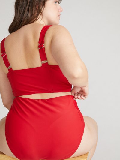 Universal Standard The Super High Bikini Bottom - Baywatch Red