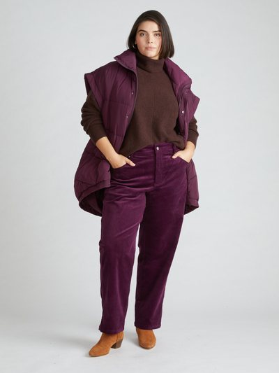 Universal Standard Cassidy High Rise Straight Corduroy Pants - Gamay