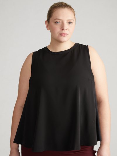 Universal Standard Georgette Cupro Flowy Tank - Black