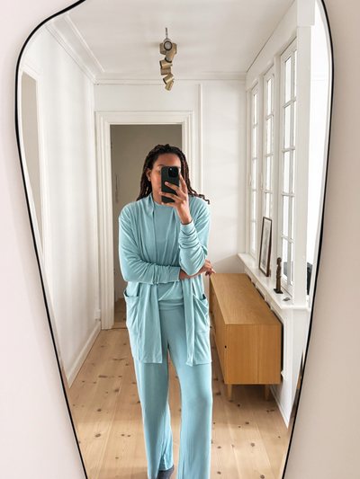 Universal Standard TravelKnit Relaxed Pants - Cameo Blue