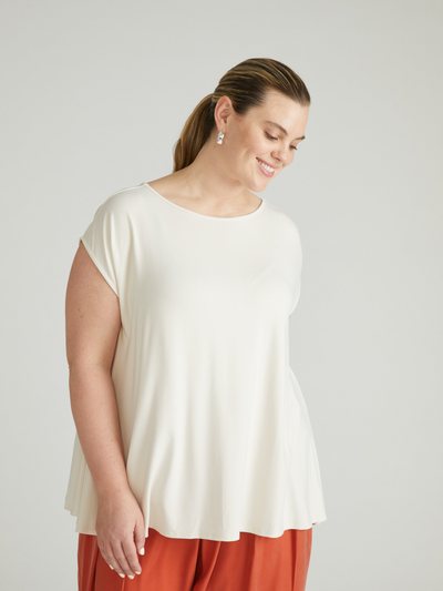 Universal Standard Heatwave Divine Jersey Flared Top - Vapor
