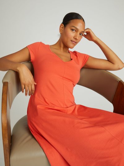 Universal Standard Danna Jersey Dress - Coral Reef