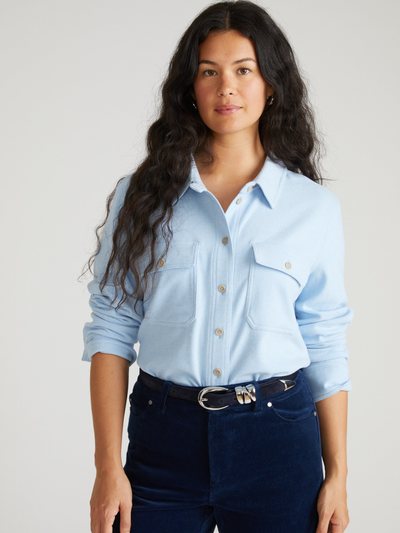 Universal Standard Maine Stretch Flannel Shirt - Battenberg Twill