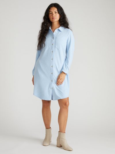Universal Standard Maine Stretch Flannel Shirtdress - Battenberg Twill