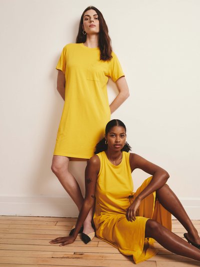 Universal Standard Garcon Tee Dress - Yellow